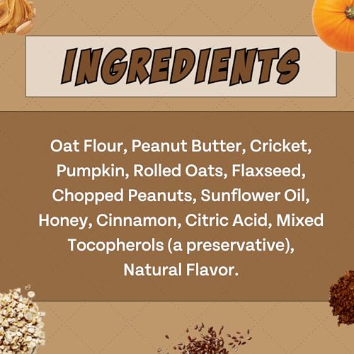 Chippin Cricket Peanut Butter Pumpkin Dog Treats - High Protein, Gut Health Support, 5oz