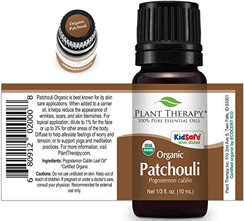 Plant Therapy Organic Patchouli Essential Oil - 100% Pure, Therapeutic Grade - 10 mL