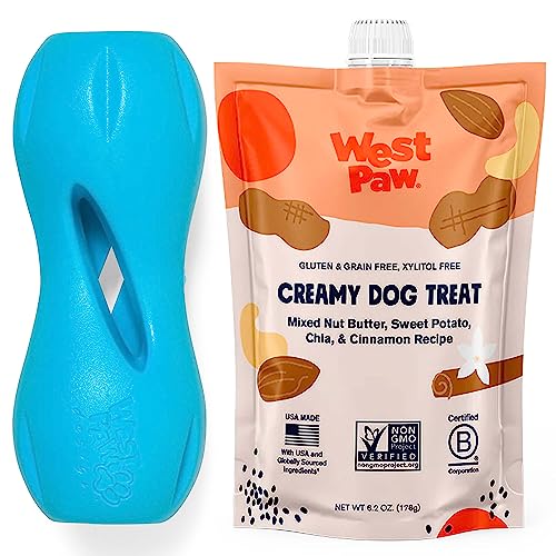 WEST PAW Dog Puzzle Treat Toy - Durable, Interactive Chew, Nut Butter & Sweet Potato - 6.5"