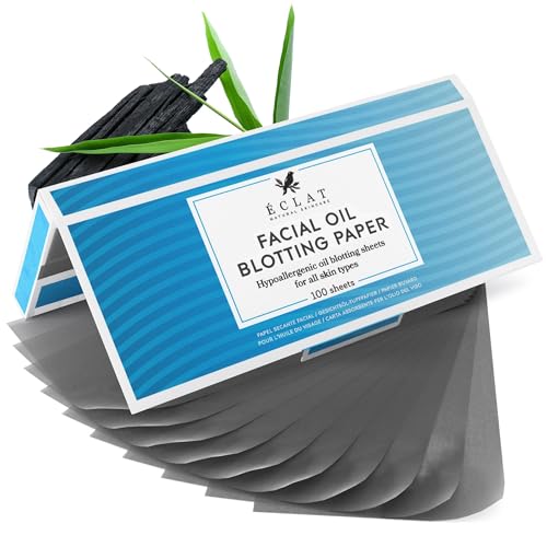 Glow-Up Blotting Paper - Ultra-Absorbent Bamboo Charcoal, Natural & Biodegradable - 100 Sheets