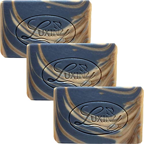 Luxiny Men’s Soap Set - Moisturizing with Cedarwood, Peppermint & Fir Oils - 3 Pack