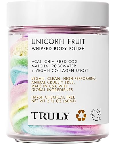 Truly Beauty Whipped Body Scrub - Hydrates, Soothes & Plumps Skin - 2oz Vegan Formula