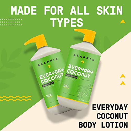 Alaffia EveryDay Coconut Body Lotion - Hydrating for Soft Skin, Fair-Trade Ingredients - 32 Fl Oz