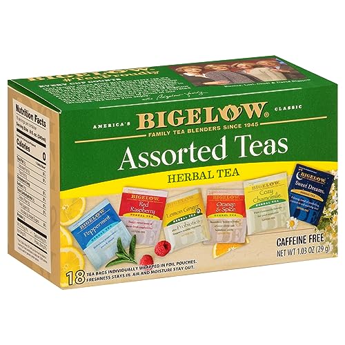 Bigelow Tea Herbal Variety Pack - Caffeine-Free, Kosher, Gluten-Free - 108 Tea Bags