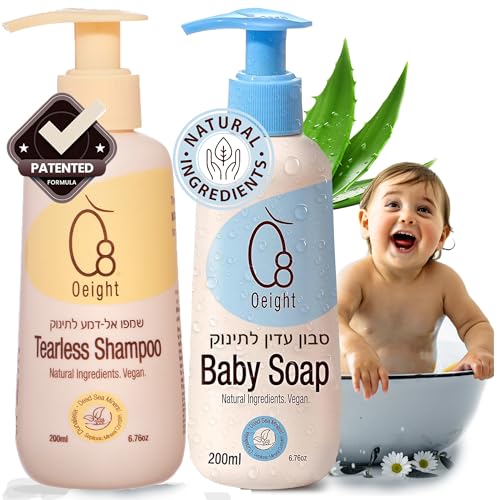 Oeight Natural Baby Body Wash - Tearless, Hypoallergenic, Moisturizing Formula - 200ml