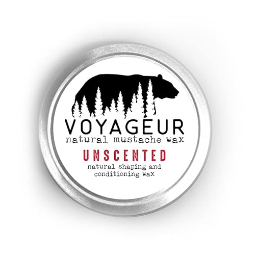 Delight Naturals Voyageur Mustache Wax - Conditioning Hold, Handmade, Unscented - 2oz