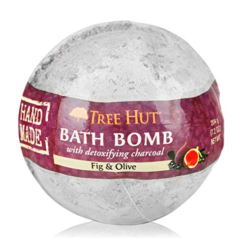 Tree Hut Bath Bomb - Detoxifying Charcoal & Olive, Ultra Hydrating for Essential Care - 7.2oz