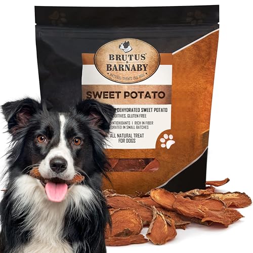 Brutus & Barnaby Sweet Potato Dog Treats - Natural Antioxidant, Grain-Free & Gluten-Free - 8oz