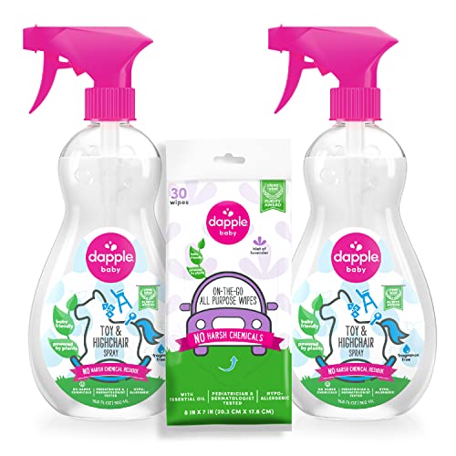 Dapple Baby All Purpose Cleaner - Plant-Based, Hypoallergenic for Toys & High Chairs - 16.9 Fl Oz