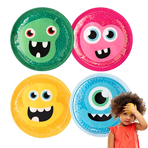 Magic Gel Kids Soothing Patch - Comfort for Injuries, Non-Toxic & Reusable - 4 Fun Characters