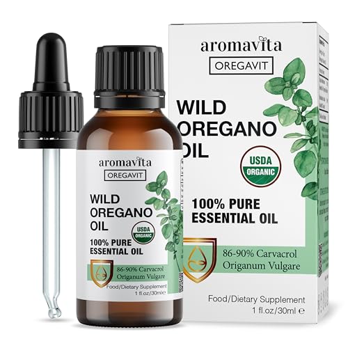 Aromavita Wild Oregano Oil - 100% Pure, High Potency Immune Support - 1fl.oz/30ml