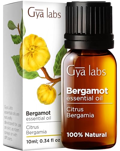 Gya Labs Bergamot Essential Oil - Uplifting Aroma, Skin & Hair Support - 0.34 Fl Oz