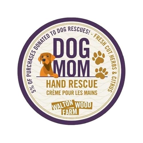 Walton Wood Dog Mom Hand Rescue - Moisturizing Cocoa & Shea Butter Blend, Vegan - 4 oz