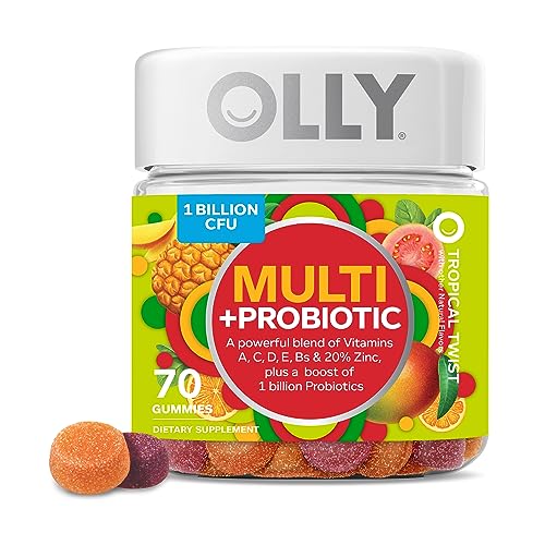 Olly Probiotic Multivitamin Gummies - Digestive & Immune Support, Tropical Flavor - 70 Count