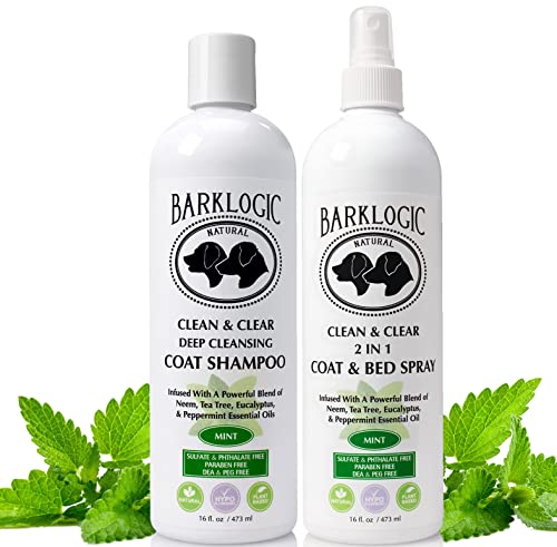 BarkLogic Dog Shampoo & Odor Control Spray - Gentle, Plant-Based Formula, Puppy Safe - 16oz