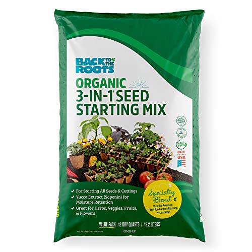 Back to the Roots Organic Fertilizer - Nutrient-Rich for Herbs, Veggies & Flowers - 12 Quarts