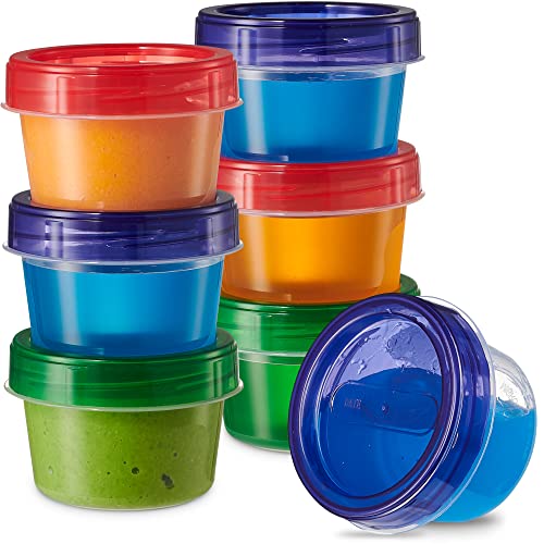 Elegant Disposables Baby Food Storage Containers - Leak Proof, BPA-Free, 4oz, Pack of 24