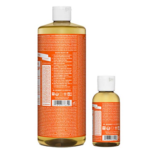 Dr. Bronner's Pure-Castile Liquid Soap - Organic & Fair Trade Ingredients, Multi-Use - 32oz & 2oz