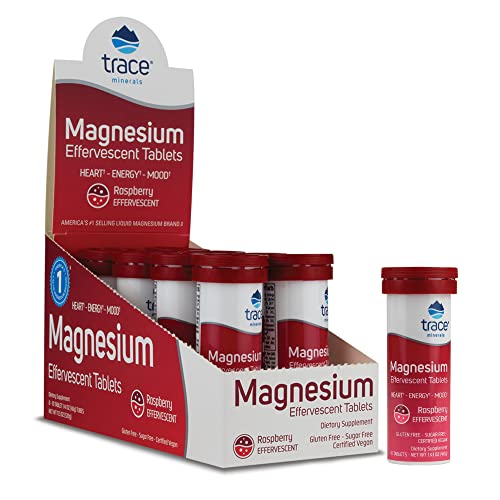 Trace Minerals Magnesium Drink Tablets - Supports Energy & Hydration, Raspberry Flavor - 80ct