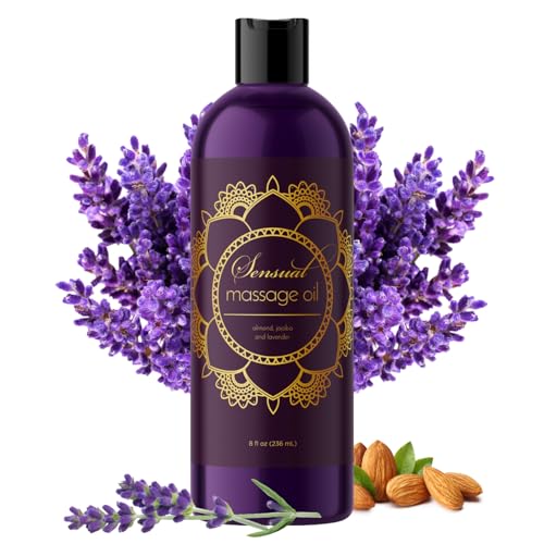 Maple Holistics Aromatherapy Massage Oil - Nourishing Sweet Almond & Lavender, 8 Fl Oz