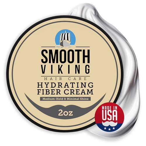 Smooth Viking Hair Styling Cream - Hydrates, Strengthens, Matte Finish - 2oz Made in USA