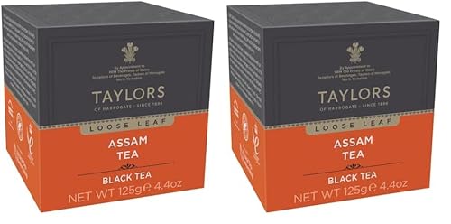 Taylors of Harrogate Assam Loose Leaf Tea - Rich Malty Flavor, Certified Carbon Neutral - 4.41oz