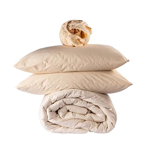 Sleep & Beyond Organic Cotton Sateen Fitted Sheet - Hypoallergenic, Soft & Durable - Twin XL Ivory