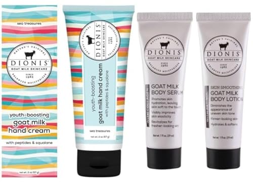 Dionis Goat Milk Body Lotion & Serum Set - Hydrating Youth Boost, Dermatologist Tested - 4oz