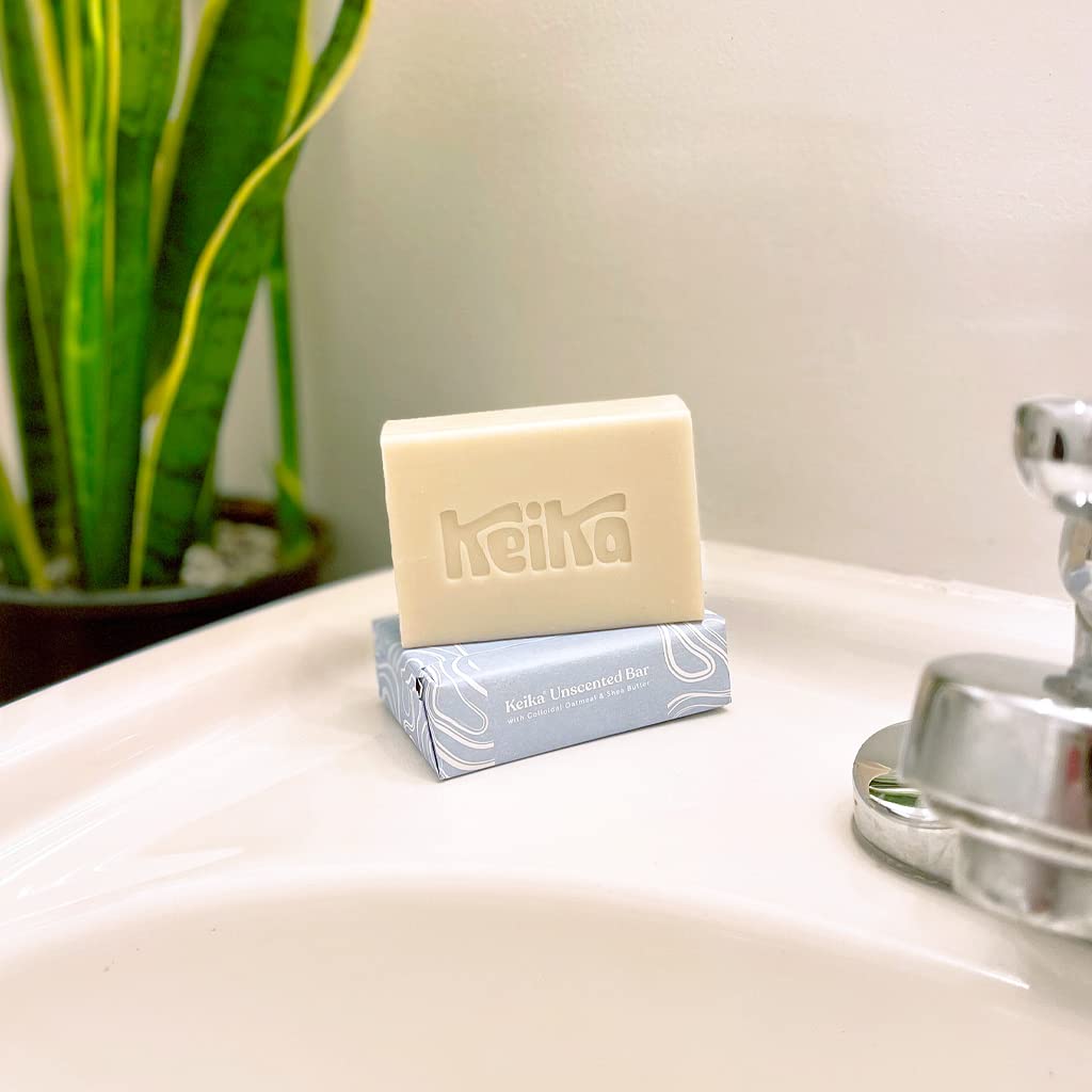 Keika Baby Bar Soap - Gentle Relief for Eczema & Sensitive Skin - Unscented, 5 oz