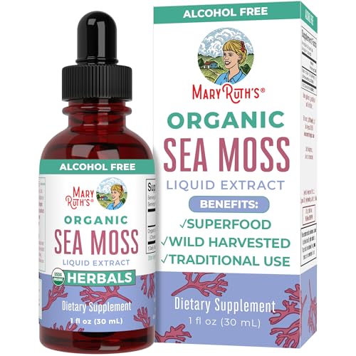 MaryRuth Organics Sea Moss Drops - Gut Health & Immune Support, Vegan, USDA Organic - 1 Fl Oz