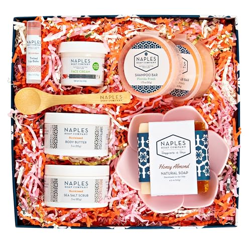 Naples Soap Company Bath & Body Gift Set - Hydrating Essentials, Paraben-Free - 11 Pieces