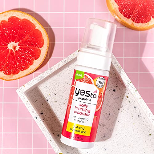 Yes To Grapefruit Face Wash - Brightens, Removes Makeup & Impurities, Natural Ingredients - 5 Fl Oz