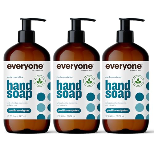 Everyone Hand Soap - Coconut-Derived Cleanser with Pure Essential Oils, Pacific Eucalyptus - 12.75oz