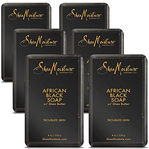 SheaMoisture Bar Soap - Cleans, Moisturizes, Soothes Dry Skin, Fair Trade Shea Butter - 8oz, 6 Count