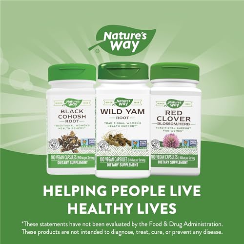 Nature's Way Wild Yam Root - Supports Women's Health & Digestive Comfort - 850mg, 100 Vegan Caps