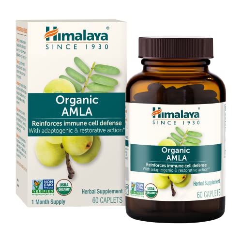 Himalaya Organic Amla Herbal Supplement - Immune Support, Non-GMO, 60 Caplets