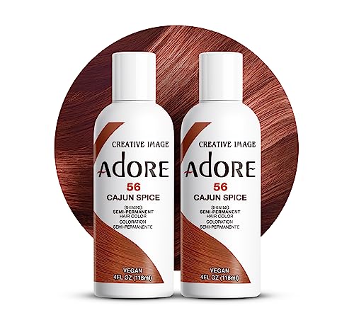 Adore Semi-Permanent Hair Dye - Rich Cajun Spice, Vegan & Cruelty-Free - 4 Fl Oz, Pack of 2