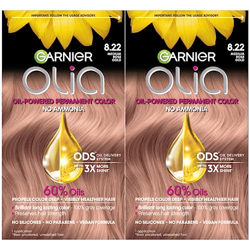 Garnier Hair Color Olia - Ammonia-Free Brilliant Color, 100% Gray Coverage, 2 Count - 1.0 Black