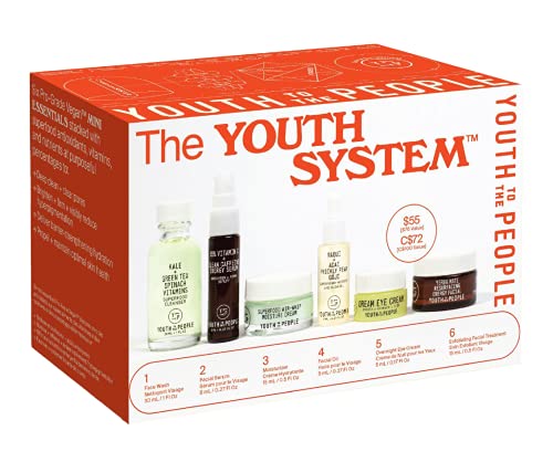 Youth To The People Skin Care Kit - 6 Superfood Essentials for All Skin Types - 6 Piece Set