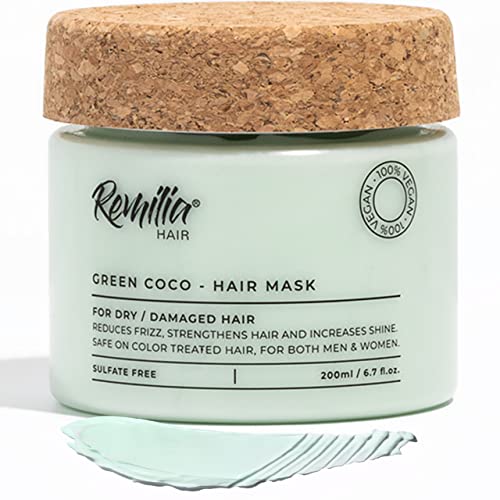 Remilia Hair Mask - Deep Conditioning for Dry, Damaged Hair with Coconut & Avocado Oils - 200ml