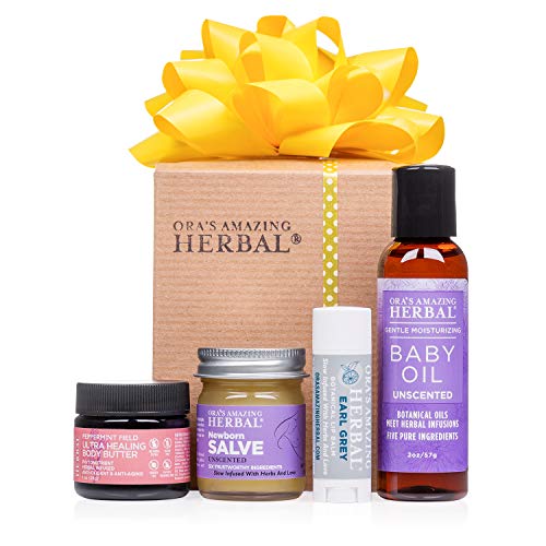 Ora's Amazing Herbal Baby Skin Care Bundle - Moisturizing Oils & Healing Salve for Mom & Baby