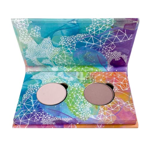 Honeybee Gardens Mini Eye Shadow Duo - Long-Lasting, Refillable, Vegan - 26mm Pans