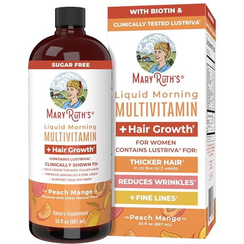 MaryRuth's Hair Growth Multivitamin - Thicker Hair, Skin Health, Vegan - 30 Fl Oz