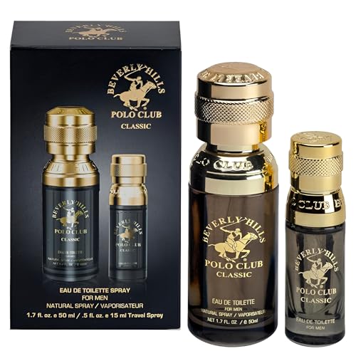 Beverly Hills Polo Club Eau de Toilette - Premium Fragrance, Natural Essential Oils - 1.7oz + 0.5oz