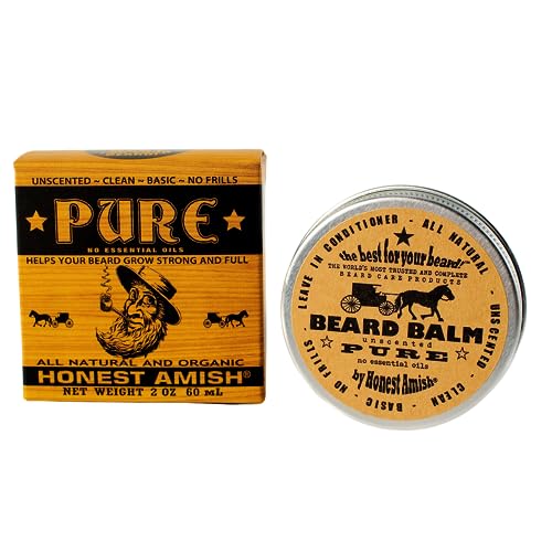 Honest Amish Beard Balm - Relieves Itch, Promotes Growth, All Natural Ingredients - 2oz