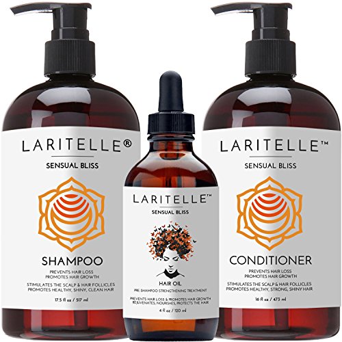 Laritelle Organic Hair Growth Set - Nourishing Treatment with Argan Oil & Rosemary - 16oz