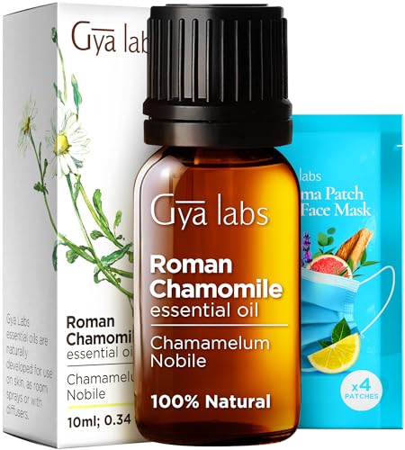 Gya Labs Roman Chamomile Essential Oil - Soothing Aroma for Skin & Candle Making - 0.34 fl oz