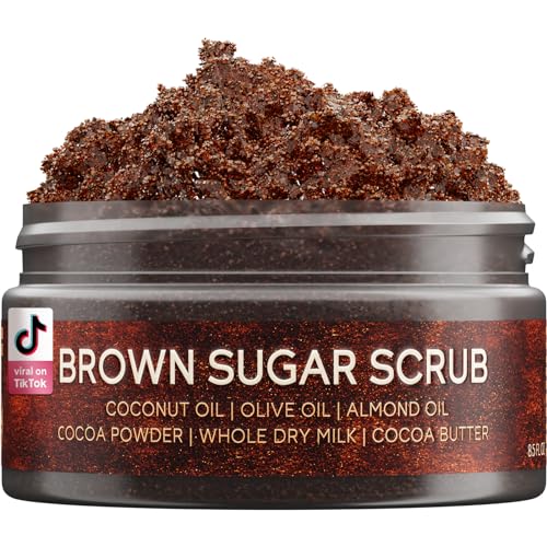 Brown Sugar Body Scrub - Deep Exfoliation, Moisturizing Formula with Natural Oils - 12oz