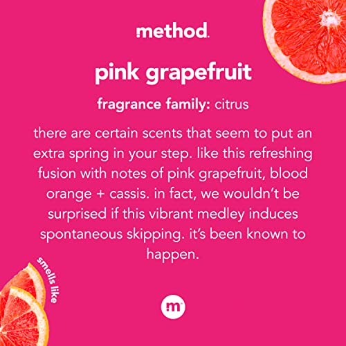 Method All-Purpose Cleaner - Plant-Based Grease Cutter, Cruelty-Free, Pink Grapefruit - 4 Refills