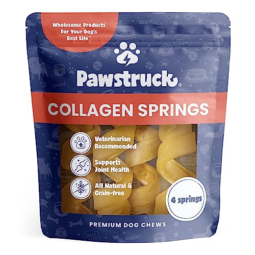 Pawstruck Dog Treats - Vet-Approved Collagen Chews for Healthy Joints & Dental Care - 4 Pack